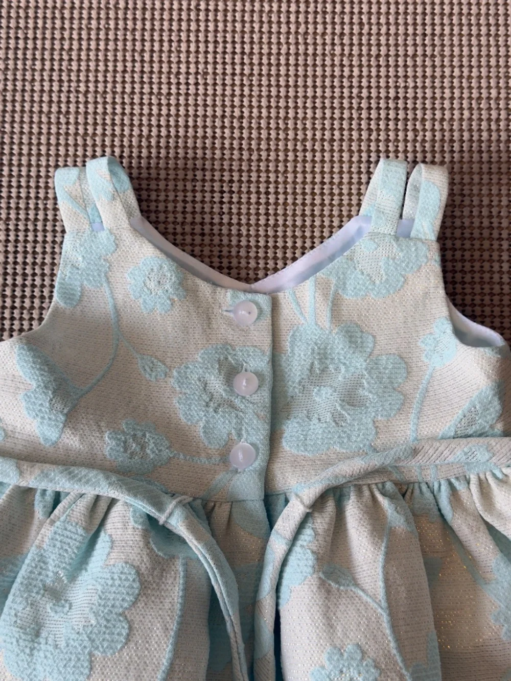 SWEAT HEART ROSE formal dress rhinestone details size 12M tie back